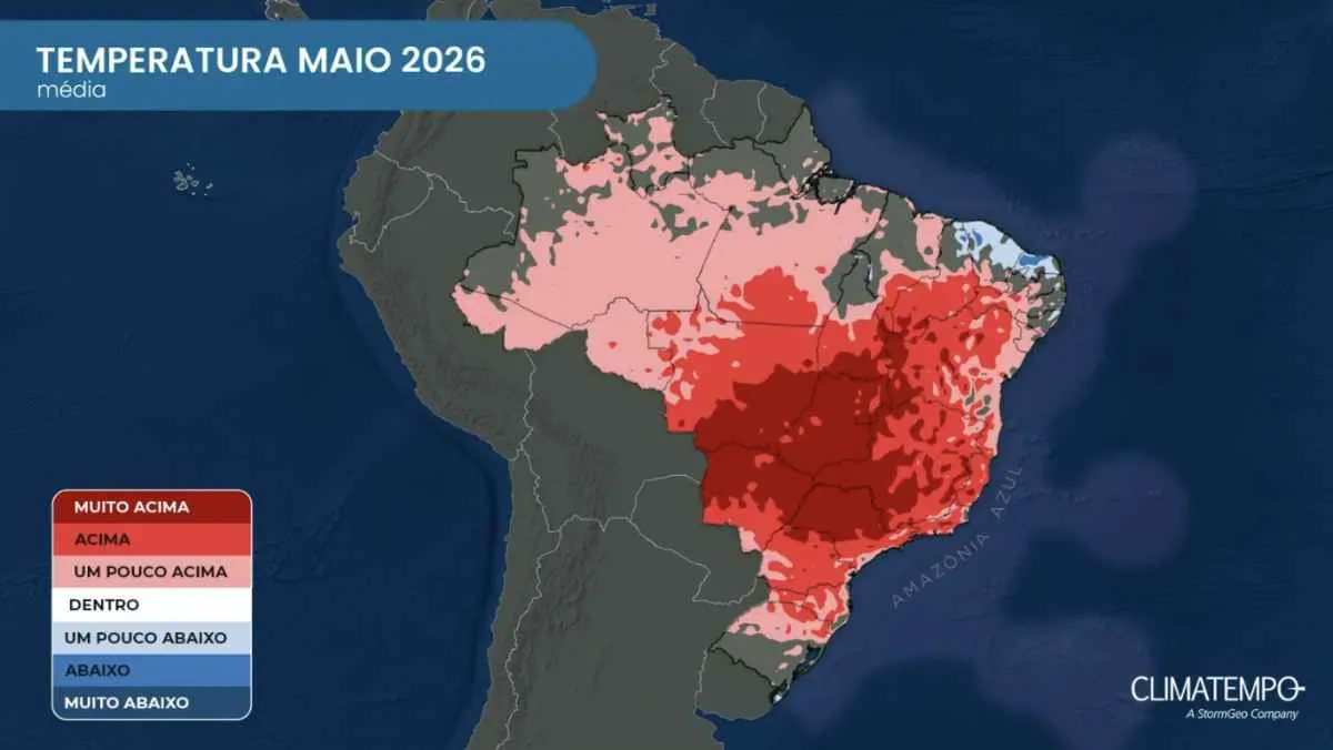 Maio terá calor acima da média e menos frio no Brasil